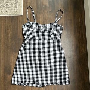 Brandy Melville Black and White Gingham Dress